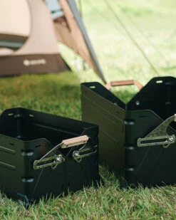 Snow Peak Festival: Stacking Shelf Container 50 In Black 24 Snow Peak Festival: Stacking Shelf Container 50 In Black -Outdoor Camping Sale FES 037 BK 20230511 SP M4 05373