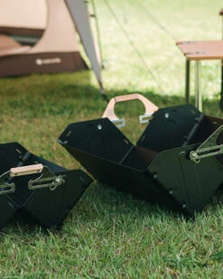 Snow Peak Festival: Stacking Shelf Container 25 In Black 23 Snow Peak Festival: Stacking Shelf Container 25 In Black -Outdoor Camping Sale FES 037 BK 20230511 SP M4 05381