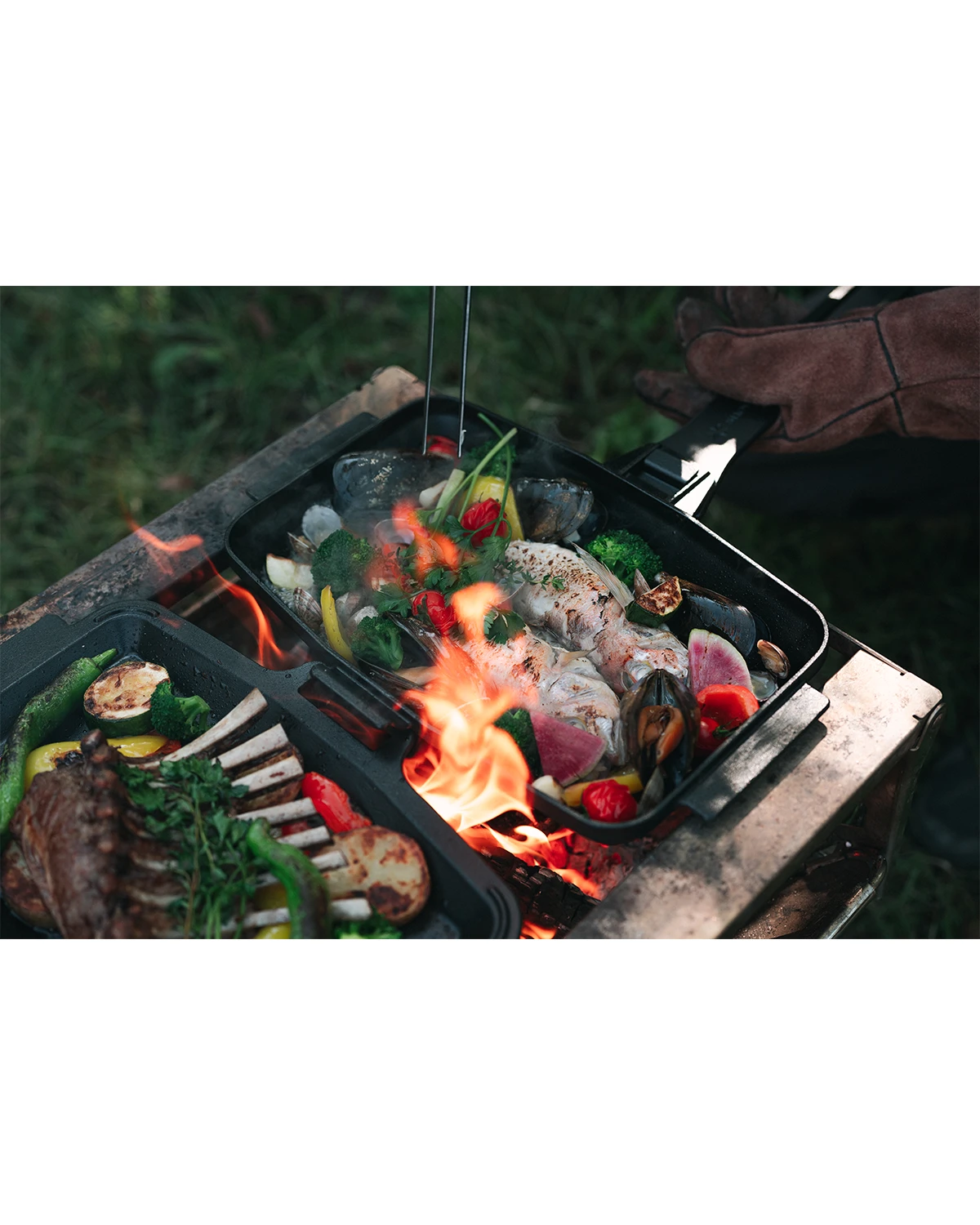 Snow Peak Cast Iron Sandwich Skillet 5 Snow Peak Cast Iron Sandwich Skillet - Image 3