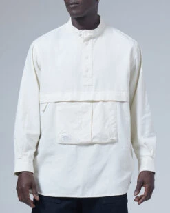 Takibi Light Denim Utility Pullover -Outdoor Camping Sale TAKIBI Light Denim Utility Pullover SH 21AU402 alt 03 jpg