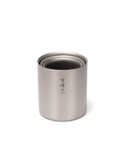 Snow Peak Ti-Double H450 Stacking Mug -Outdoor Camping Sale seppou stacking mug h450 tw 122 alt 04